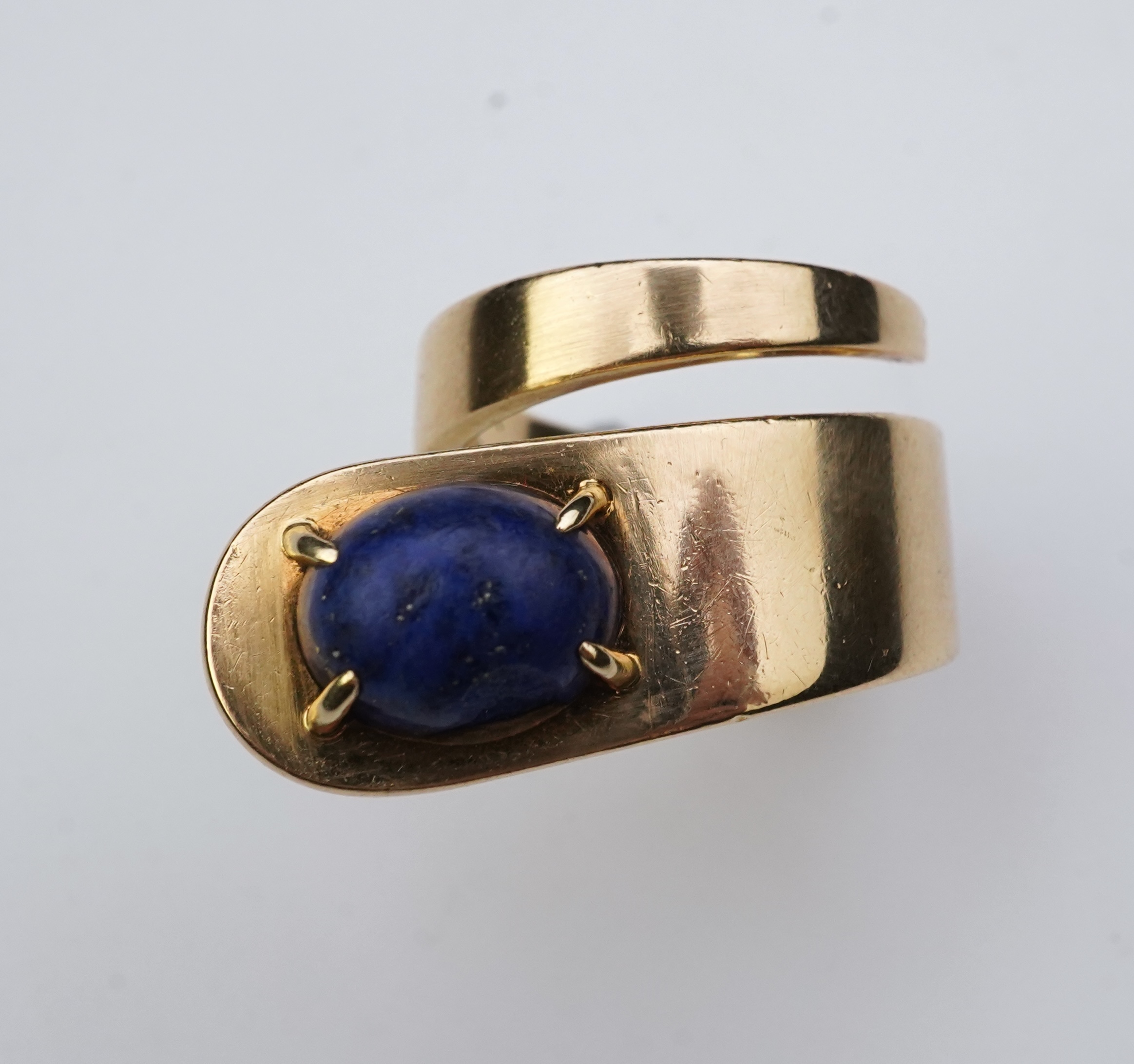 Jean Dinh Van for Cartier, a lapis lazuli ring, circa 1970